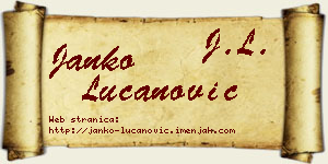 Janko Lučanović vizit kartica